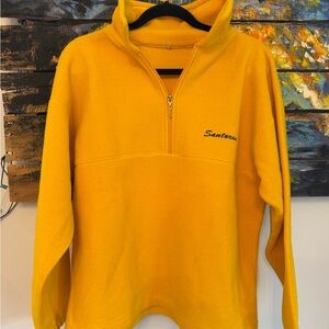Men’s Yellow Quarter-Zip Fleece Pullover